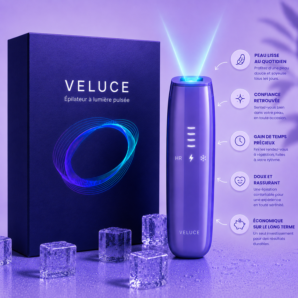 VELUCE ICE • Épilateur IPL à lumière pulsée